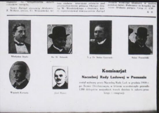 NRL Kommissariat. W. Seyda, P. St. Adamski, S. Łaszewski, A. Poszwiński, W. Korfanty, J. Rymer (APP)
