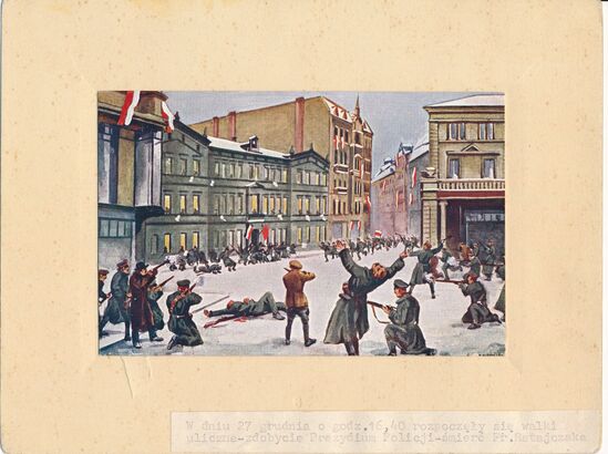 Siegreicher Sturm auf das Polizeipräsidium – Tod von Franciszek Ratajczak am Freitag, den 27. Dezember 1918