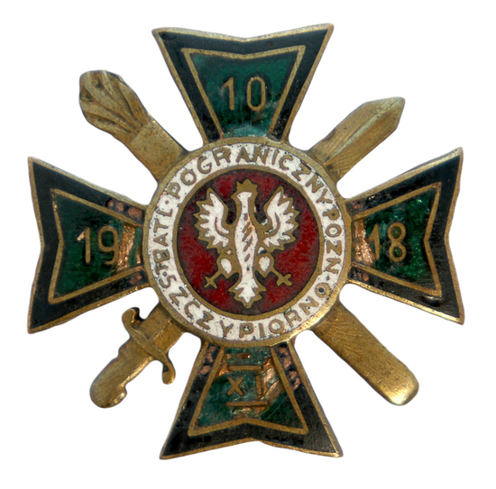 Miniatur der Gedenk-Auszeichnung des 1. Posener Grenz-Bataillons in Szczypiorno