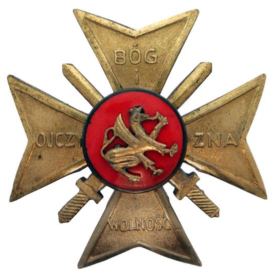 Gedenk-Auszeichnung „Kreuz für Verdienste” des Verbandes der Vereine der Aufständischen und Kämpfer in dem Gebiet des Bezirkskommandos des VIII. Korps Posen