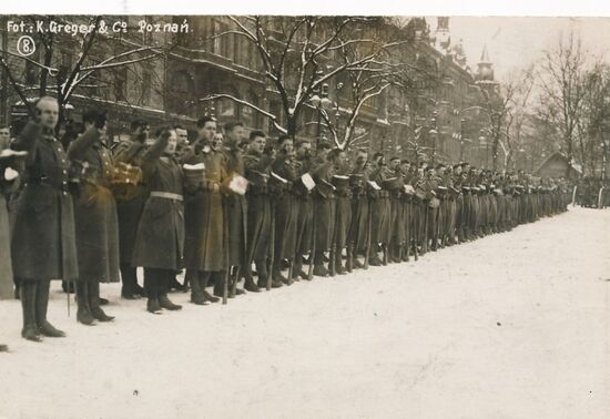 Vereidigung des 1. Großpolnischen Schützen-Regiments. Posen 26.01.1919