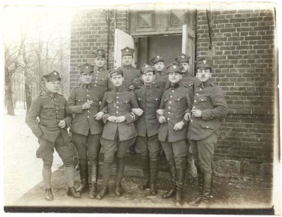 Stabsoffiziere des II. Bataillins des 1. Großpolnischen Schützen-Regiments, Bobrujsk, März 1920